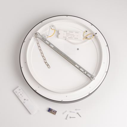Brilagi - Plafonieră LED dimabilă FALCON, 40 W, 230 V, 3000–6500 K, Ø45 cm, negru, cu telecomandă