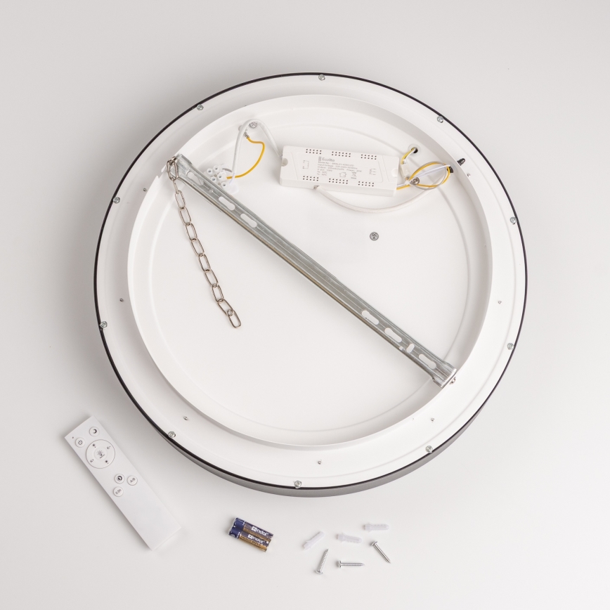 Brilagi - Plafonieră LED dimabilă FALCON, 40 W, 230 V, 3000–6500 K, Ø45 cm, negru, cu telecomandă