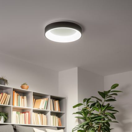 Brilagi - Plafonieră LED dimabilă FALCON, 40 W, 230 V, 3000–6500 K, Ø45 cm, negru, cu telecomandă