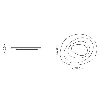 BRILAGI - Plafonieră LED reglabilă MODERN MAXI LED/87W/230V 3000-6000K 67x80 cm + telecomandă