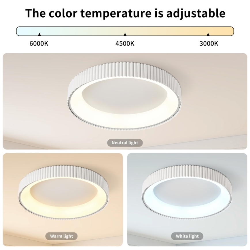 Brilagi - Plafonier LED reglabil FALCON MODERN LED/54W/230V 3000-6000K 60 cm alb + telecomandă