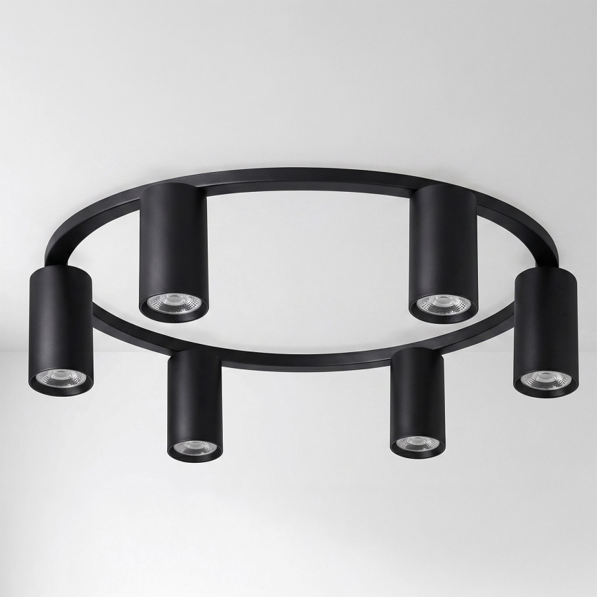 Brilagi - Lampă de tavan LED RGBW reglabilă SELE 6xGU10/6,5W/230V 2700-6500K neagră + telecomandă