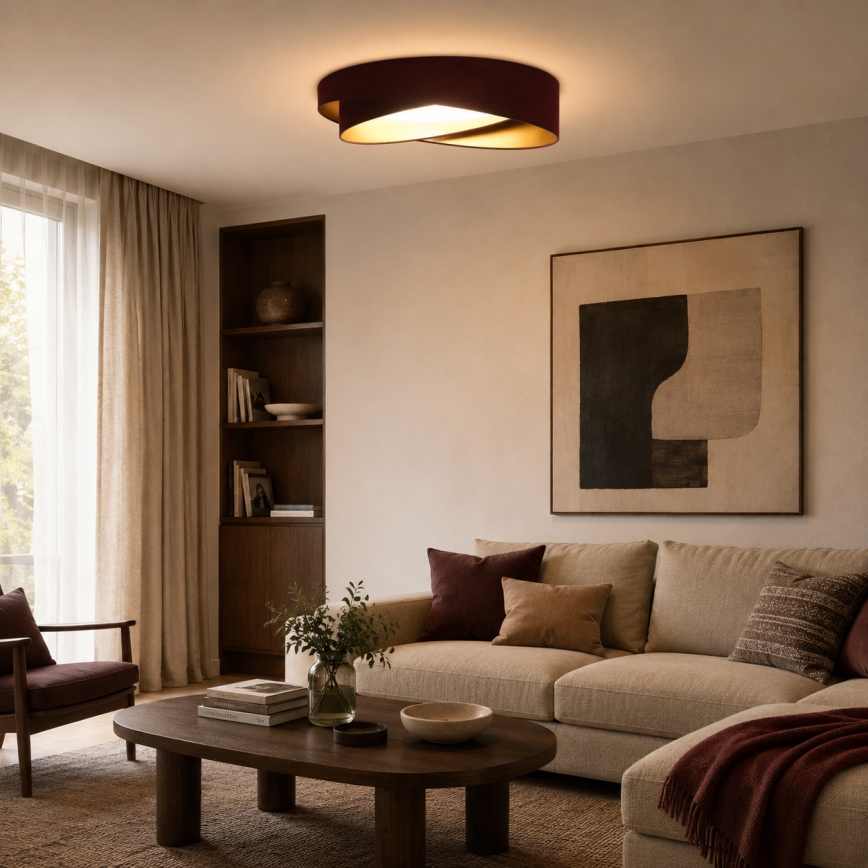 BRILAGI - Plafonieră LED VELVET TWIST LED/24W/230V 4000K Ø 55 cm maro/auriu