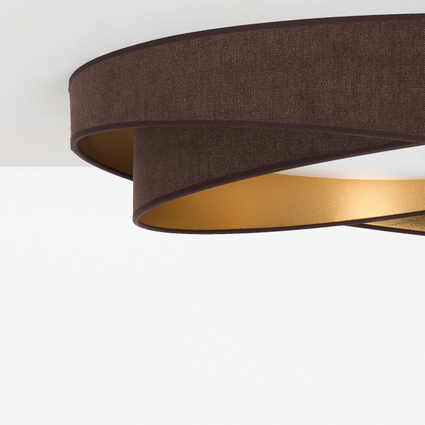 BRILAGI - Plafonieră LED VELVET TWIST LED/24W/230V 4000K Ø 55 cm maro/auriu