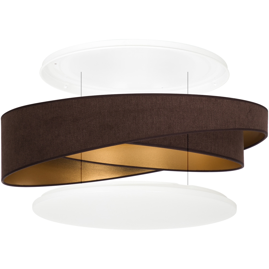 BRILAGI - Plafonieră LED VELVET TWIST LED/24W/230V 4000K Ø 55 cm maro/auriu