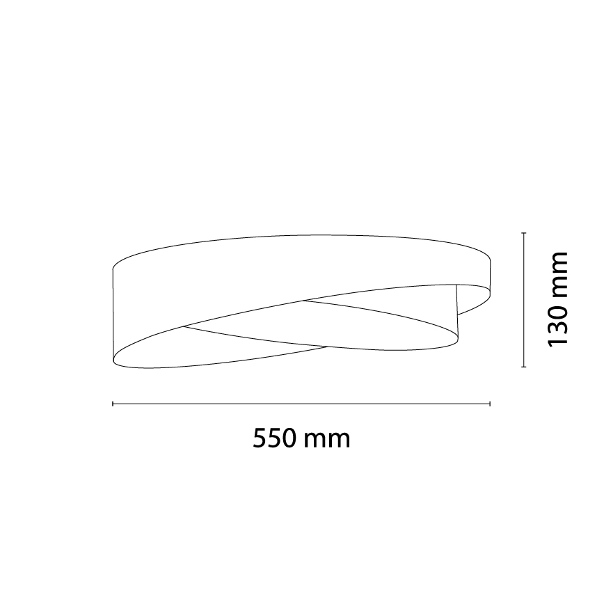 BRILAGI - Plafonieră LED VELVET TWIST LED/24W/230V 4000K Ø 55 cm maro/auriu