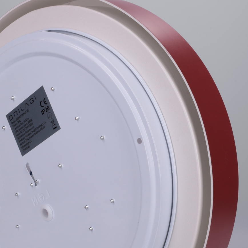 Brilagi - Lampă de tavan MATTEO LED/24W/230V, Ø 31 cm, roșie