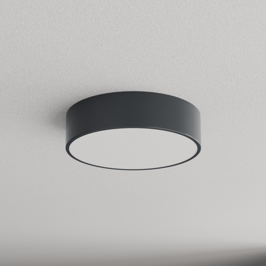 Brilagi - Plafonieră pentru baie cu senzor de mișcare și de amurg CLARE 2xE27/24W/230V Ø 30 cm antracit IP54