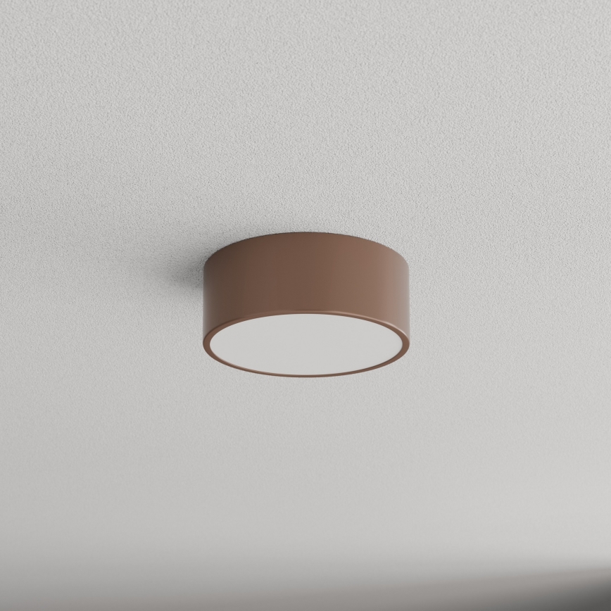 Brilagi - Plafonieră pentru baie cu senzor de mișcare și senzor crepuscular CLARE 1xE27/24W/230V Ø 20 cm maro IP54