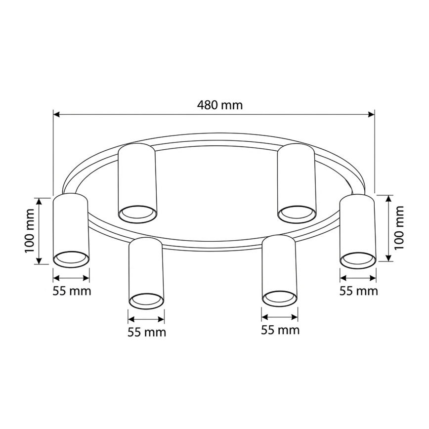 Brilagi - Lampă de tavan SELE 6xGU10/30W/230V bej
