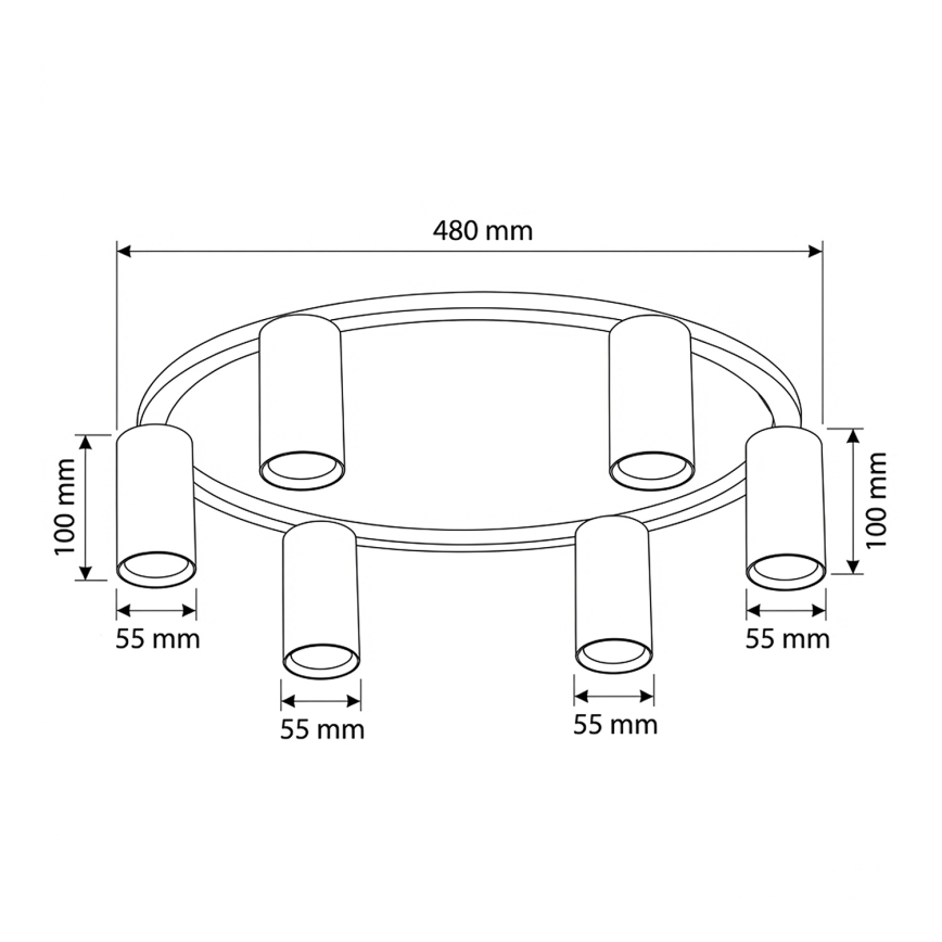 BRILAGI - Lampă de tavan SELE 6xGU10/30W/230V bej