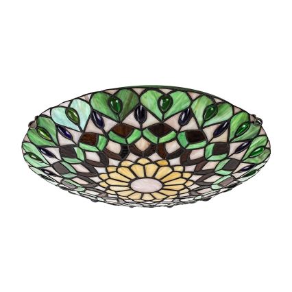 Brilagi - Lampă de tavan Tiffany MARGARET din vitralii, 2xE27/60W/230V, Ø 40 cm