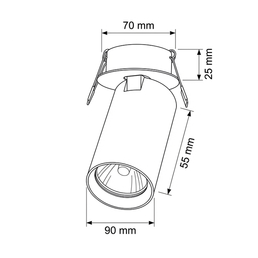 Brilagi - Lampă încastrată SELE 1xGU10/30W/230V neagră