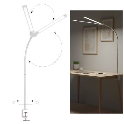 Brilagi - Lampă LED de birou reglabilă USB VARIO LED/14W/5V 3000-6000K albă