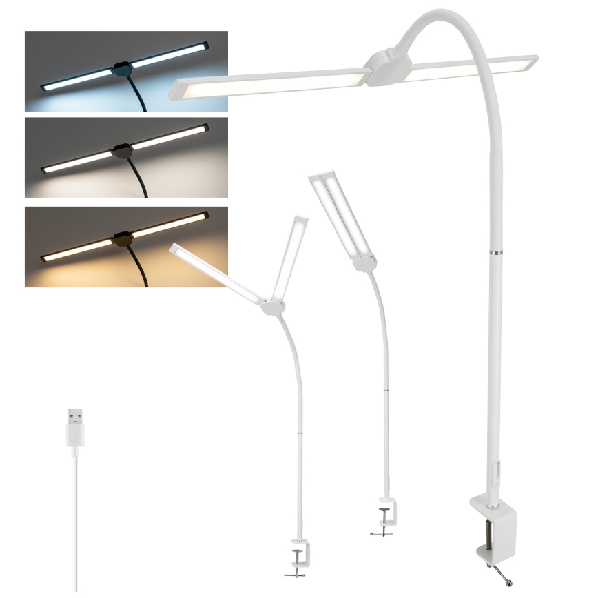 Brilagi - Lampă LED de birou reglabilă USB VARIO LED/14W/5V 3000-6000K albă
