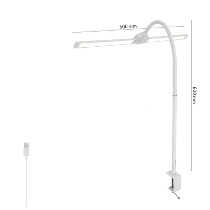 BRILAGI - Lampă LED de birou reglabilă USB VARIO LED/14W/5V 3000-6000K albă