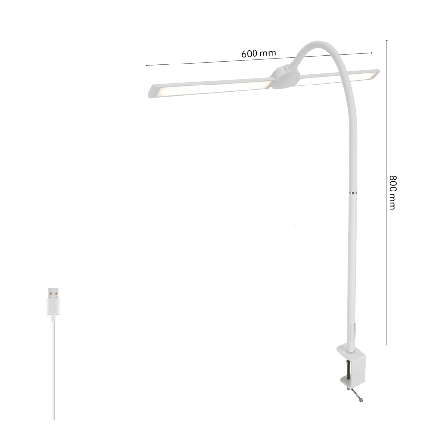 BRILAGI - Lampă LED de birou reglabilă USB VARIO LED/14W/5V 3000-6000K albă