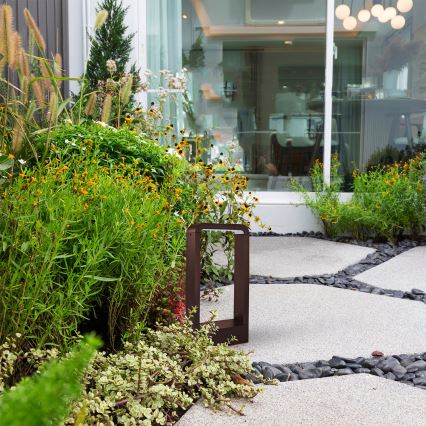 Brilagi - Lampă LED de exterior BARI, 7W, 230V, 3000/4000/6000K, maro, IP54, 30 cm