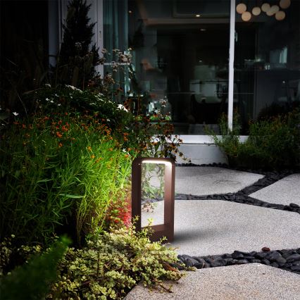 Brilagi - Lampă LED de exterior BARI, 7W, 230V, 3000/4000/6000K, maro, IP54, 30 cm