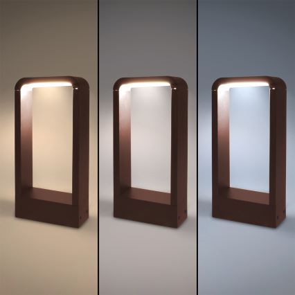 Brilagi - Lampă LED de exterior BARI, 7W, 230V, 3000/4000/6000K, maro, IP54, 30 cm