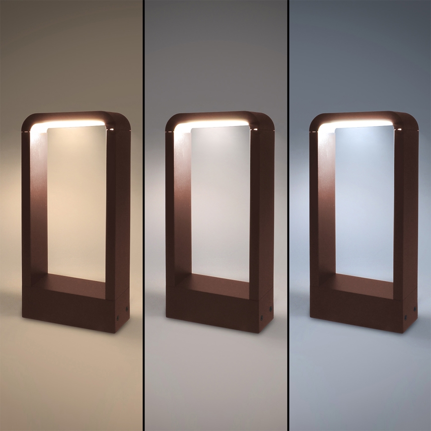 Brilagi - Lampă LED de exterior BARI, 7W, 230V, 3000/4000/6000K, maro, IP54, 30 cm