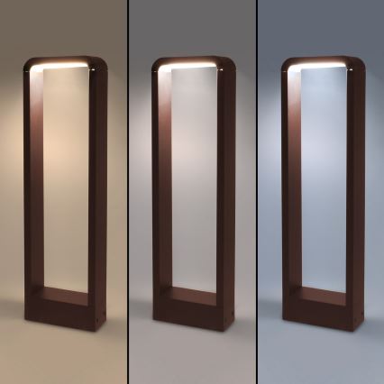 Brilagi - Lampă LED de exterior BARI, 7W, 230V, 3000/4000/6000K, maro, IP54, 50 cm