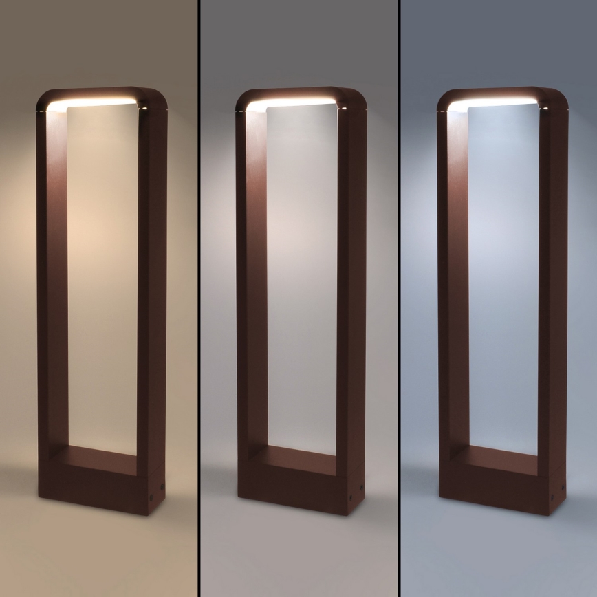 Brilagi - Lampă LED de exterior BARI, 7W, 230V, 3000/4000/6000K, maro, IP54, 50 cm