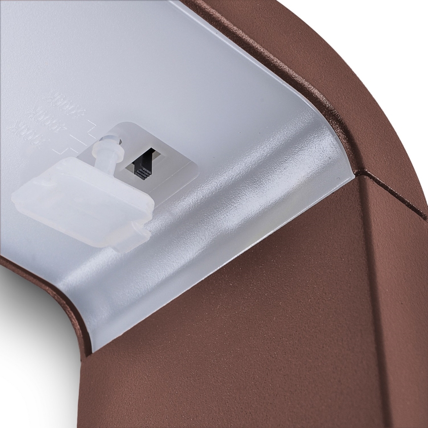 Brilagi - Lampă LED de exterior BARI, 7W, 230V, 3000/4000/6000K, maro, IP54, 50 cm