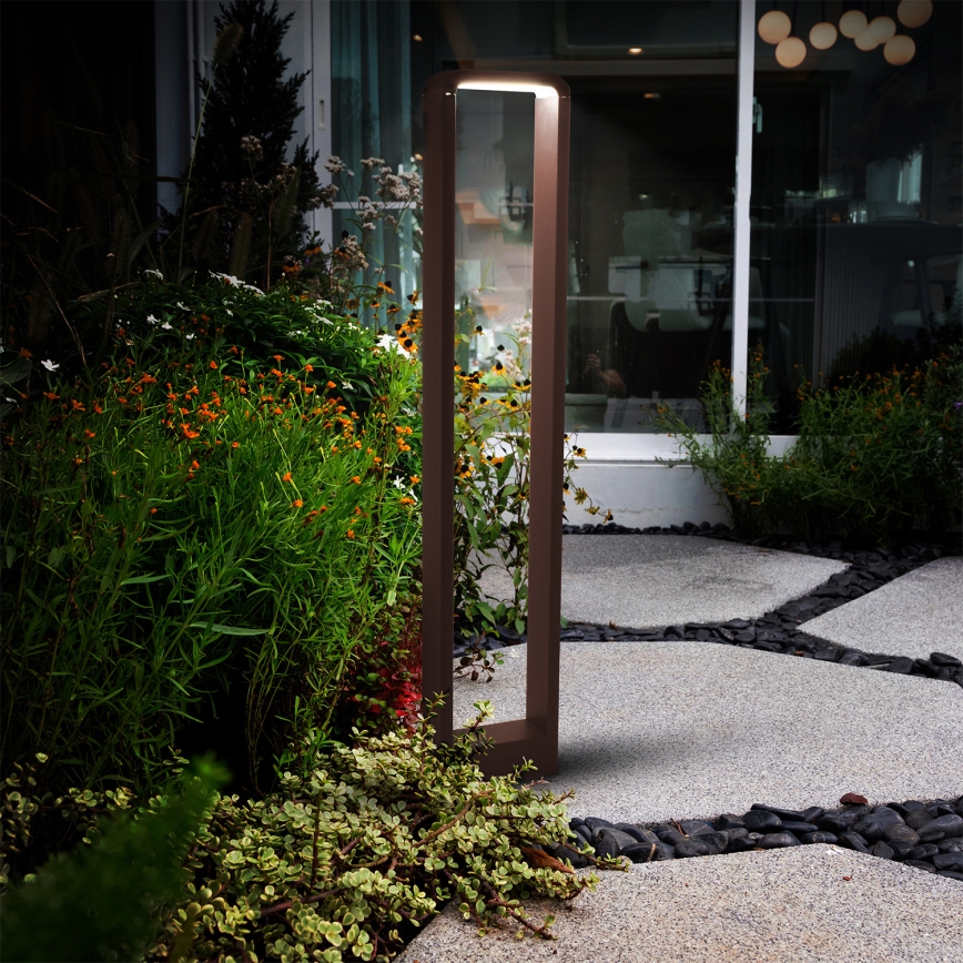 Brilagi - Lampă LED de exterior BARI LED/7W/230V 3000/4000/6000K maro IP54 80 cm