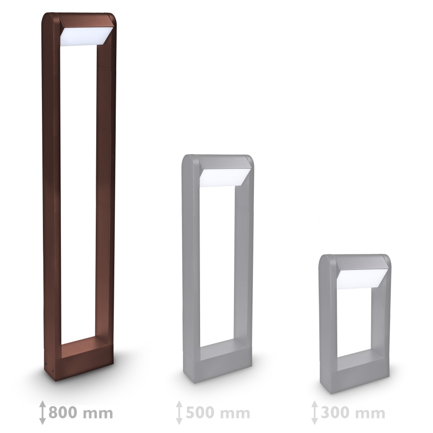 Brilagi - Lampă LED de exterior CROTONE, 7 W, 230 V, maro, IP54, 80 cm