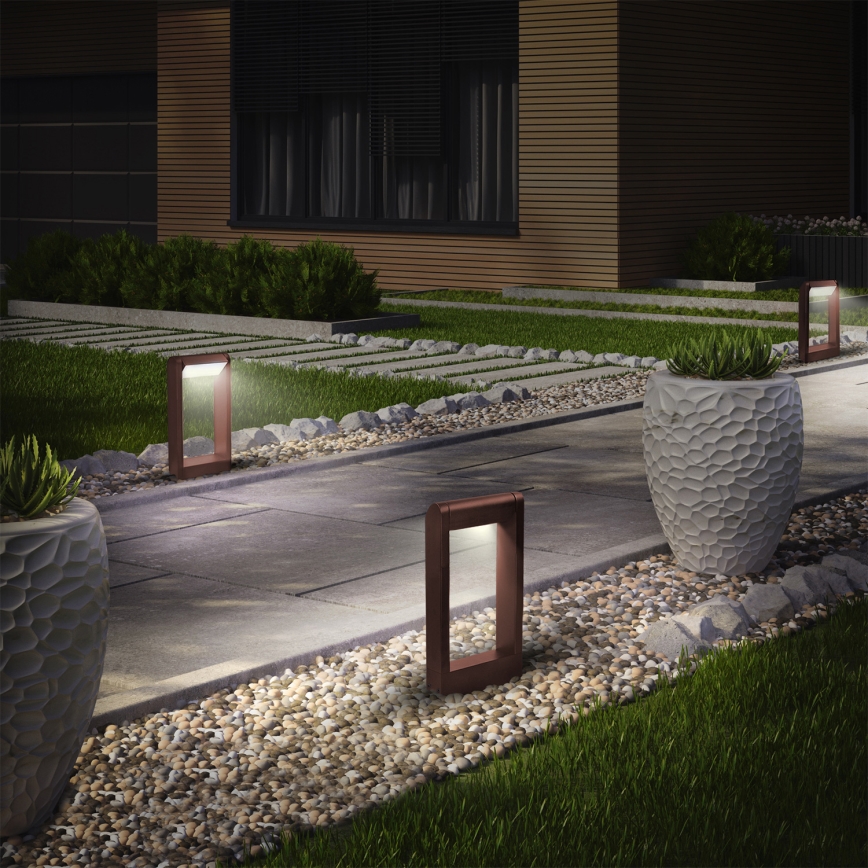 Brilagi - Lampă LED de exterior CROTONE LED/7W/230V maro IP54 30 cm