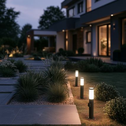 BRILAGI - Lampă LED de exterior cu priză ELIA 1xE27/7W/230V 4000K IP44 50 cm antracit