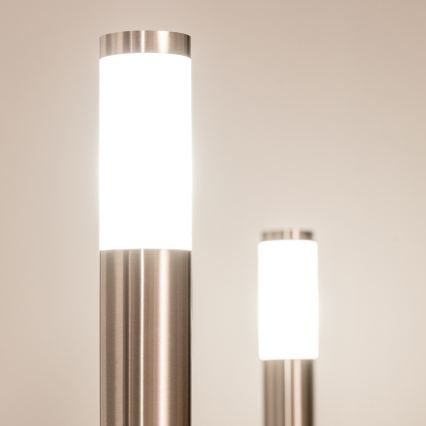 BRILAGI - Lampă LED de exterior cu priză ELIA 1xE27/7W/230V 4000K IP44 50 cm crom mat