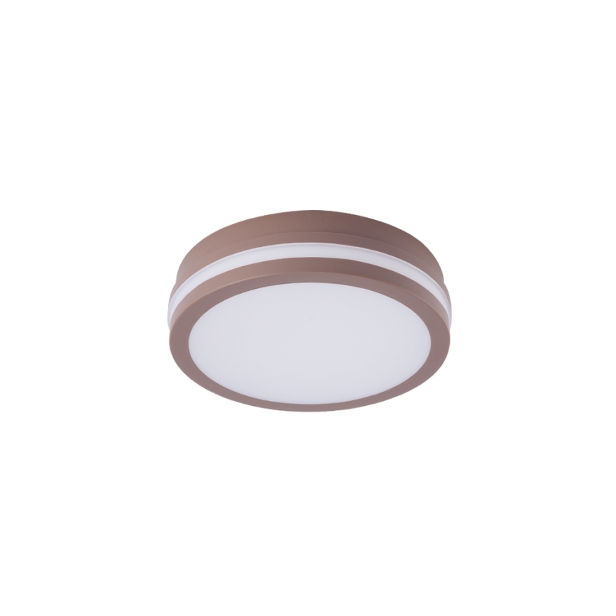 Brilagi - Plafonieră LED pentru exterior cu senzor BENE LED/18W/230V Ø 21,5 cm maro IP54