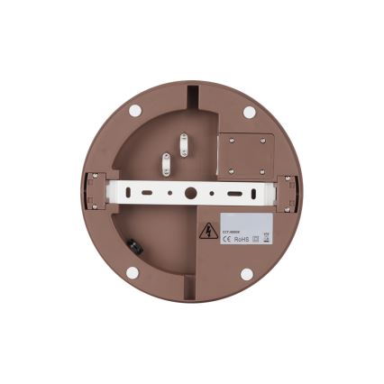 Brilagi - Plafonieră LED pentru exterior cu senzor BENE LED/18W/230V Ø 21,5 cm maro IP54