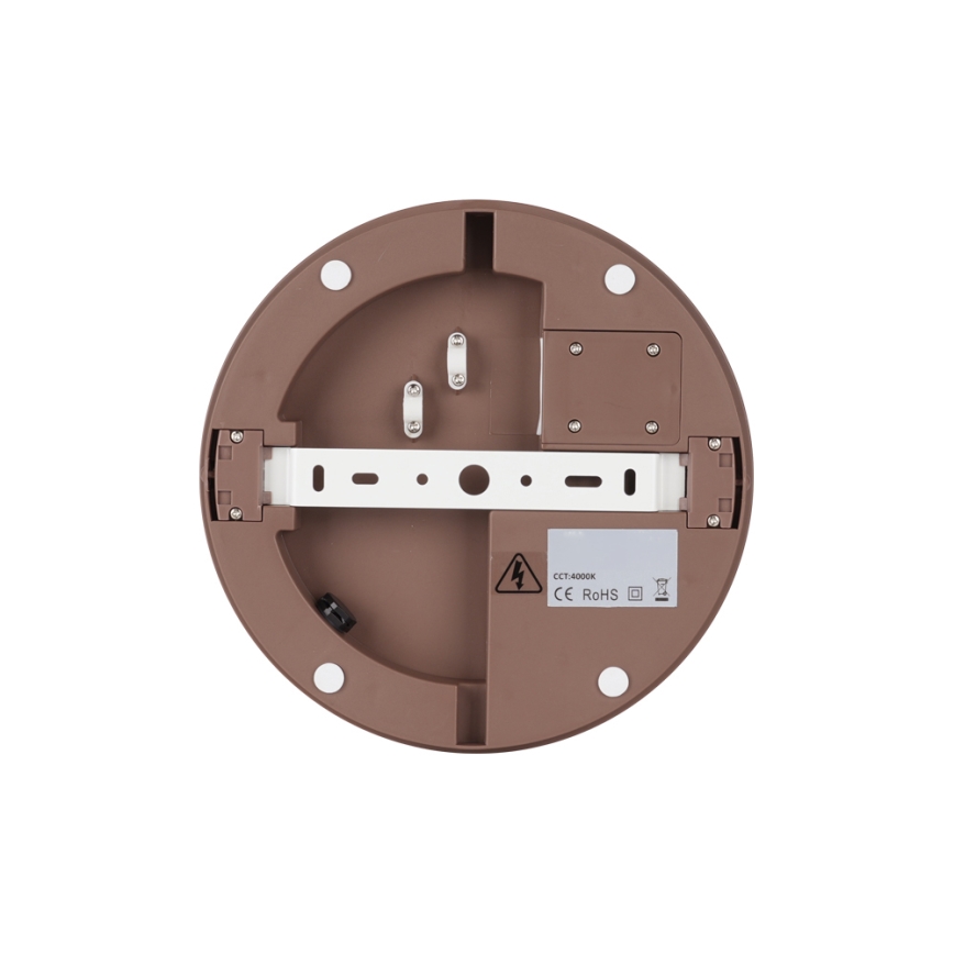 Brilagi - Plafonieră LED pentru exterior cu senzor BENE LED/18W/230V Ø 21,5 cm maro IP54