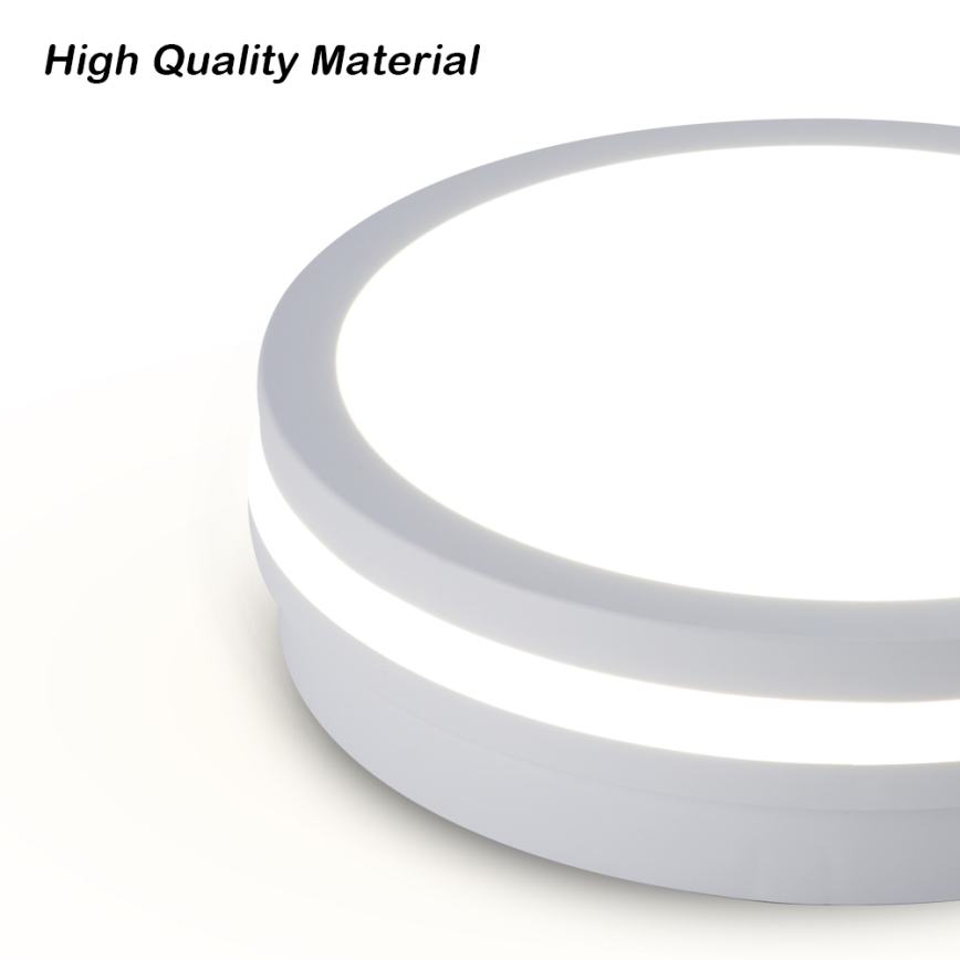 Brilagi - Lampă de tavan LED pentru exterior cu senzor BENE LED/18W/230V Ø 21,5 cm albă IP54