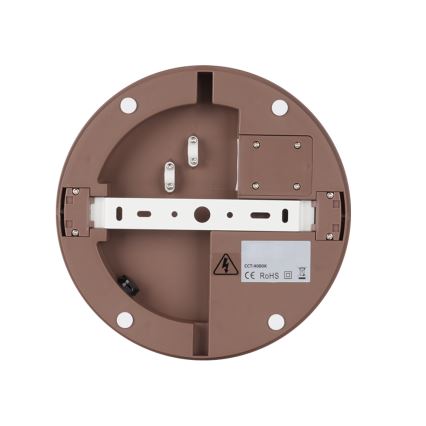 Brilagi - Corp de iluminat LED pentru exterior cu senzor BENE LED/24W/230V diametru 26 cm maro IP54