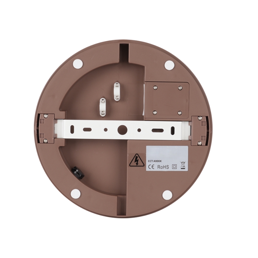 Brilagi - Corp de iluminat LED pentru exterior cu senzor BENE LED/24W/230V diametru 26 cm maro IP54