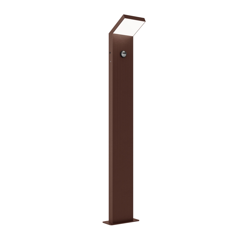 Brilagi - Lampă LED de exterior cu senzor RIANO LED/8W/230V maro IP65 80 cm