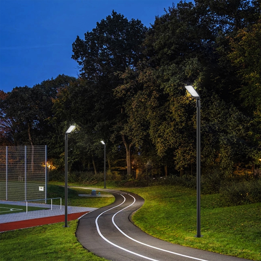 Brilagi - Lampă stradală LED pentru exterior URBANLIGHT, cu stâlp de 3 m și articulație, LED 50W, 230V, negru, IP65