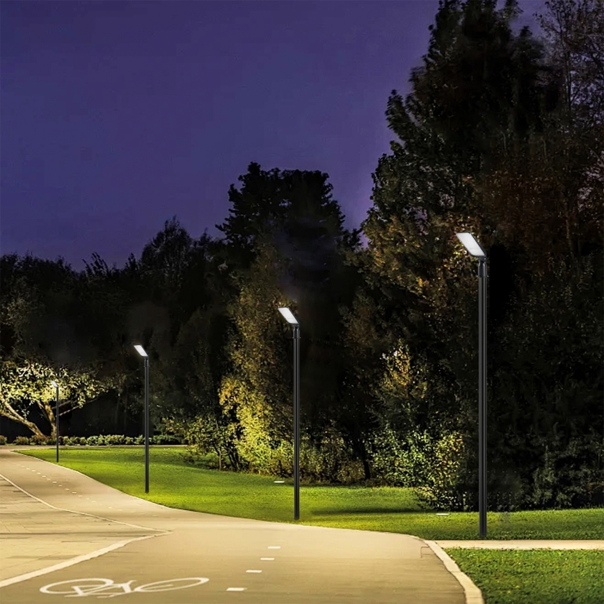 Brilagi - Lampă stradală LED pentru exterior URBANLIGHT, cu stâlp de 3 m și articulație, LED 50W, 230V, negru, IP65