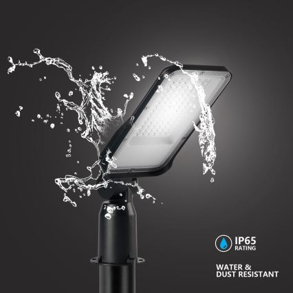 Brilagi - Lampă stradală LED pentru exterior URBANLIGHT, cu stâlp de 3 m și articulație, LED 50W, 230V, negru, IP65