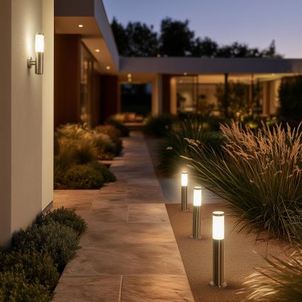 BRILAGI - Lampă LED de exterior ELIA 1xE27/7W/230V 4000K IP44 50 cm crom mat