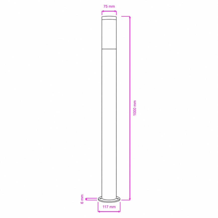 BRILAGI - Lampă LED de exterior ELIA 1xE27/7W/230V 4000K IP44 100 cm antracit