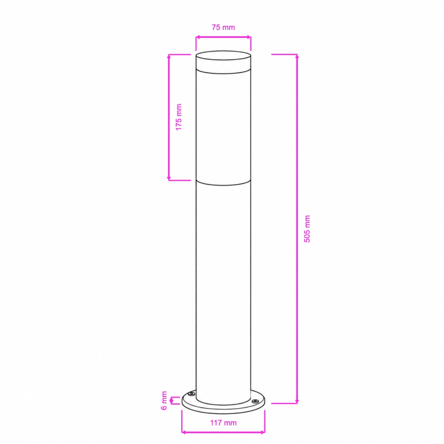 BRILAGI - Lampă LED de exterior ELIA 1xE27/7W/230V 4000K IP44 50 cm antracit