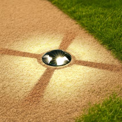 Brilagi - Lampă LED de exterior încastrabilă GROUNDRAY LED/1W/230V, neagră, IP67