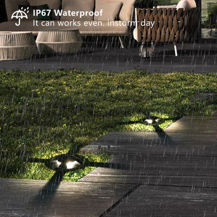 Brilagi - Lampă LED de exterior încastrabilă GROUNDRAY LED/1W/230V, neagră, IP67