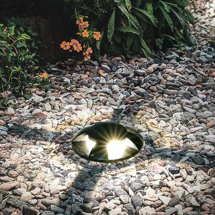 Brilagi - Lampă LED de exterior încastrabilă GROUNDRAY LED/1W/230V, neagră, IP67