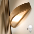 Brilagi - Lampă LED de perete CARVALHO 1xE27/15W/230V stejar